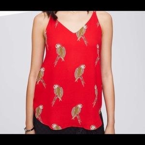 LOFT double strap parrot tank top